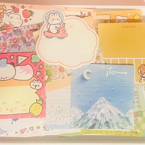 stationary memo sheets GRAB BAG. Korean/Japanese designs note paper (NOT sticky)