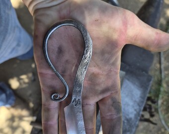 Hand Forged Blacksmith Knife - 5160 Coil Spring Steel