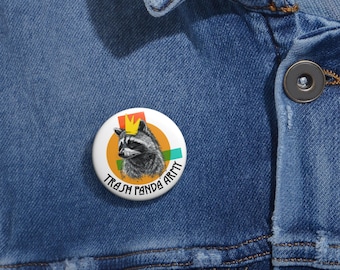Trash Panda Army Pin, Funny Raccoon Lover Gift, Retro Style Badge