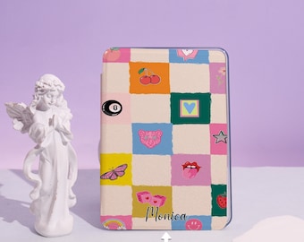 Funky Pattern Art Personalised Case Cover for Kindle Paperwhite 12th 2024 7'', Kindle 11th,Colorsoft. Gift for Book Lovers him and her.