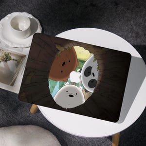 Étui mignon avec ours en dessin animé pour MacBook Air 13/11/15, MacBook Pro 13/14/15/16, MacBook 12' A2338, A2681, A2337, pour ordinateur portable Apple 2025
