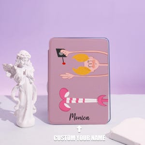 Whimsical Cartoon Personalised Case Cover for Kindle Paperwhite 12th 2024 7'', Kindle 11th,Colorsoft. Gift for Book Lovers him and her.
