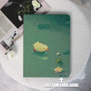 Custodia a forma di anatra gialla con motivo a cartoni animati per Apple iPad Air 3, 4, 5, iPad Pro 11, iPad mini 6, 4, 5, 7, 8, 9, 12,9, 10,2, custodia per iPad 2022, 2021 e 2020.