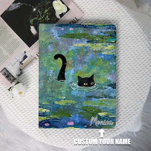 Cartoon Black Cat Cover Case For Apple iPad Air 3 4 5 iPad pro 11 iPad mini 6/ 4th/ 5,7,8,9,12.9,10.2, iPad cover iPad 2022 2021 2020 Case