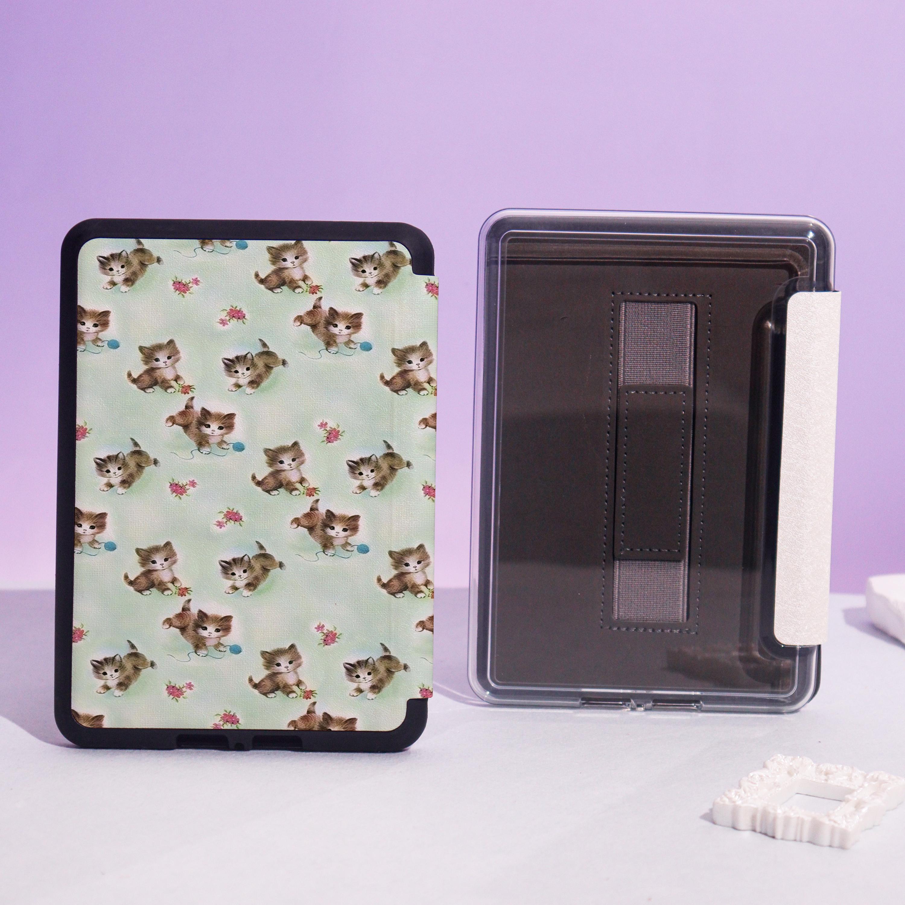 Kittenページ ノベルティ　ケース Vintage Kitten Pattern Personalised Case Cover for Kindle
