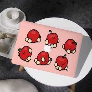 Kawaii Apple Fun Cover Case For MacBook Air 11/13/15, MacBook Pro 13/14/15/16, MacBook 12&#39; A2338, A2681, A2337, for Apple Laptop 2025
