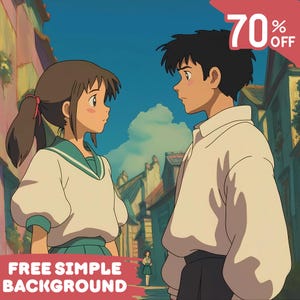 Custom Ghibli-Style Art | Anime Portraits for Couples, Anime From Photo, Families & Pets, Personalized Anime, Potrait for Gift, Anniversary