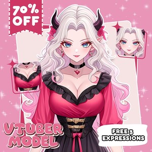 Aangepast Vtuber-model, Vtuber-animepersonageontwerp, live2d-model, pngtuber, Anime, Animekunst, Mannelijke en vrouwelijke Vtuber, Vtuber-ontwerp