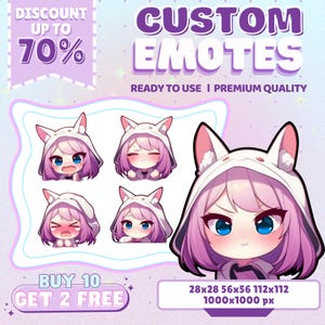 Custom Twitch Emotes, Animated Emotes, Vtuber Emotes, Kick Emotes, Sub Emote, Anime Emote, Pet Animal Emote For Your Stream Youtube Facebook