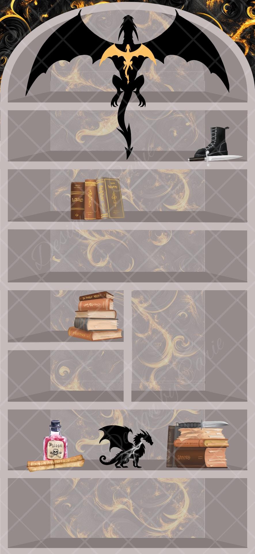 Fourth Wing iPhone Bookshelf Backgrounds and Matching Book Quote Lockscreen - Thumbnail 6