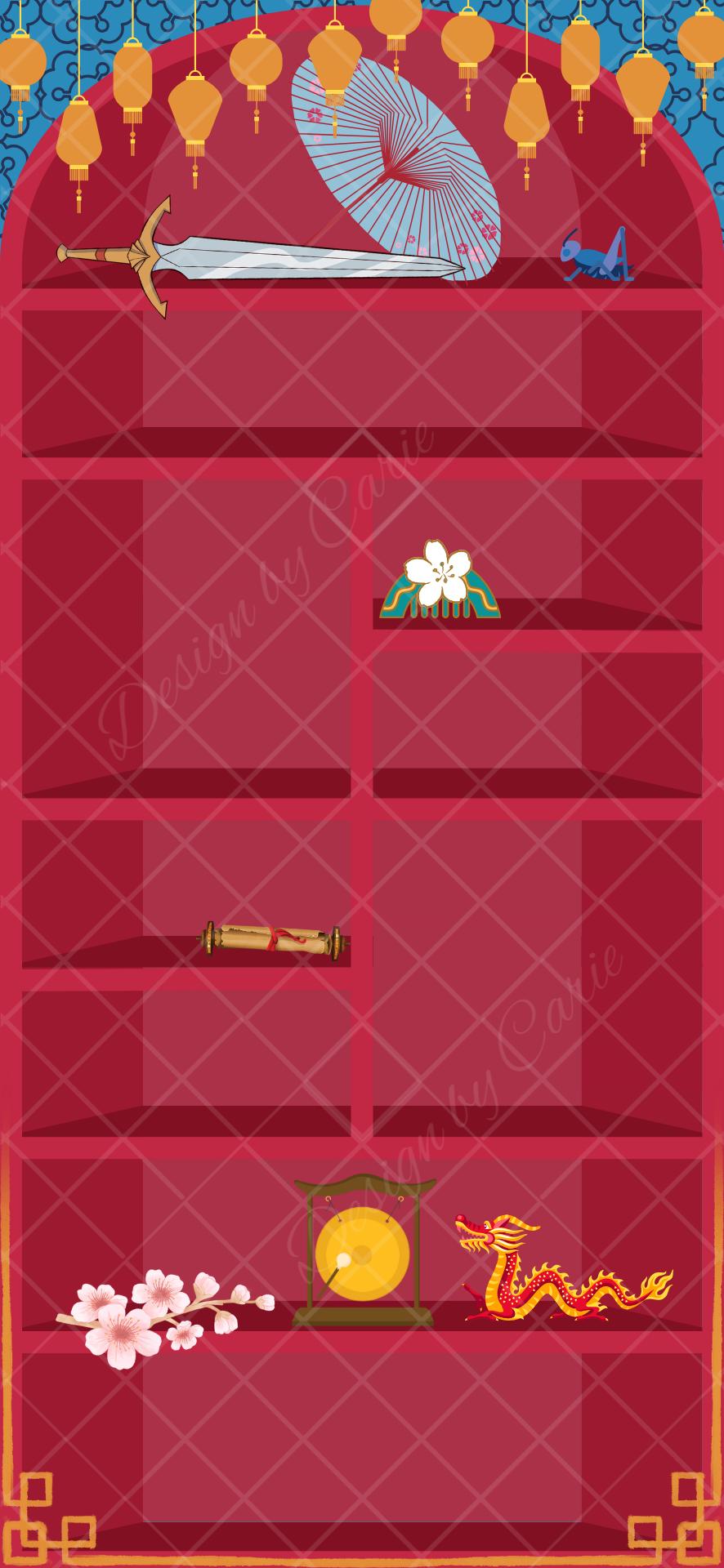 Disney Mulan iPhone Bookshelf Background and Matching Lockscreen - Thumbnail 7