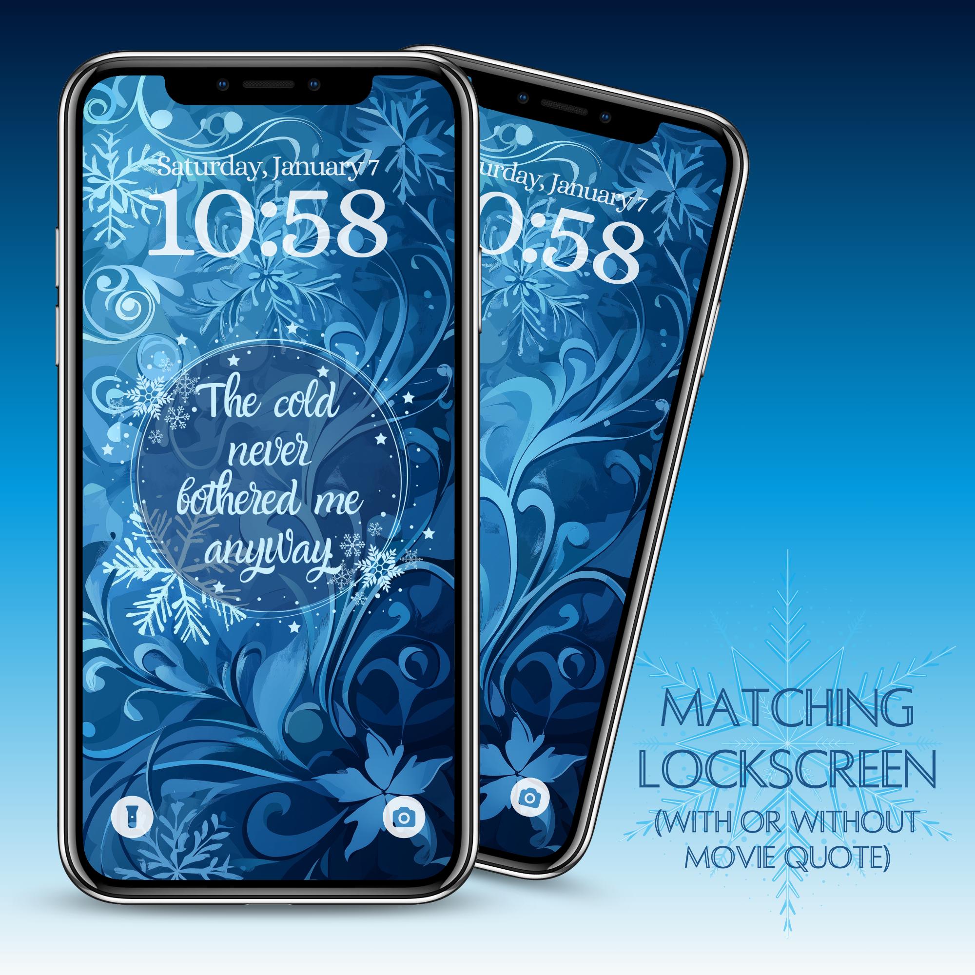 Disney's Frozen iPhone iOS 18 Bookshelf Background & Lockscreen Set - Thumbnail 4