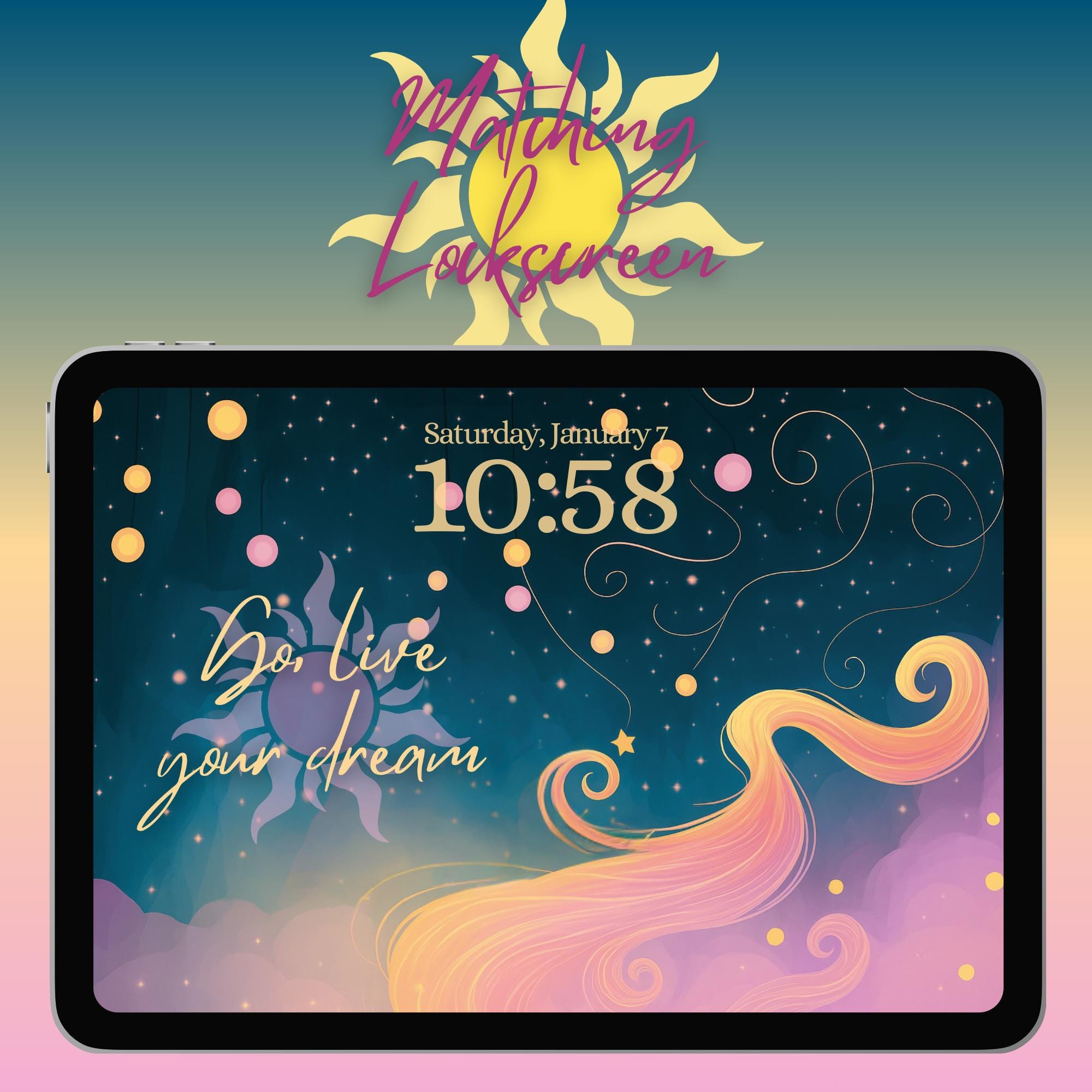 Rapunzel iPad Bookshelf Backgrounds - Thumbnail 4