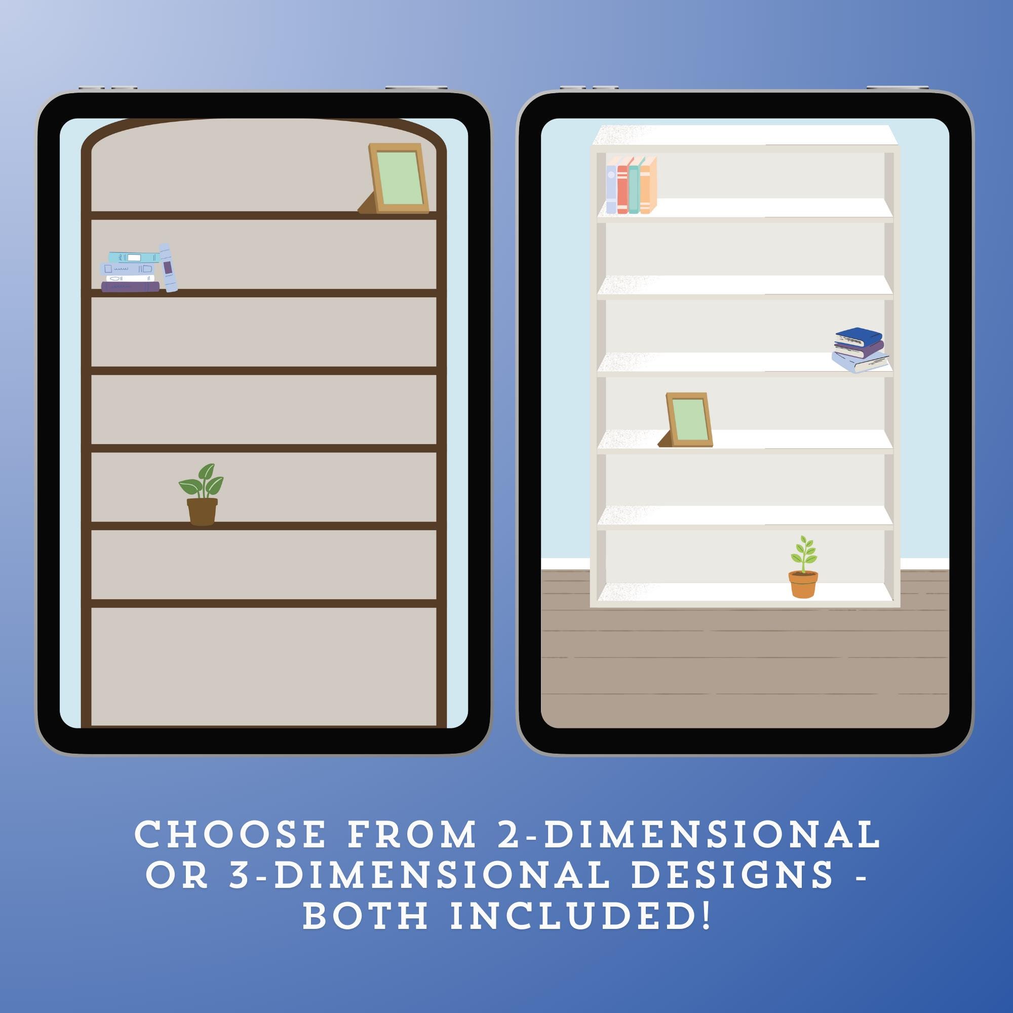 iPad Mini Bookshelf Background Templates - Thumbnail 2