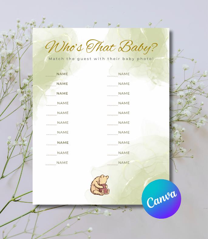 Baby Shower Game (Winnie the Pooh) - Image 1