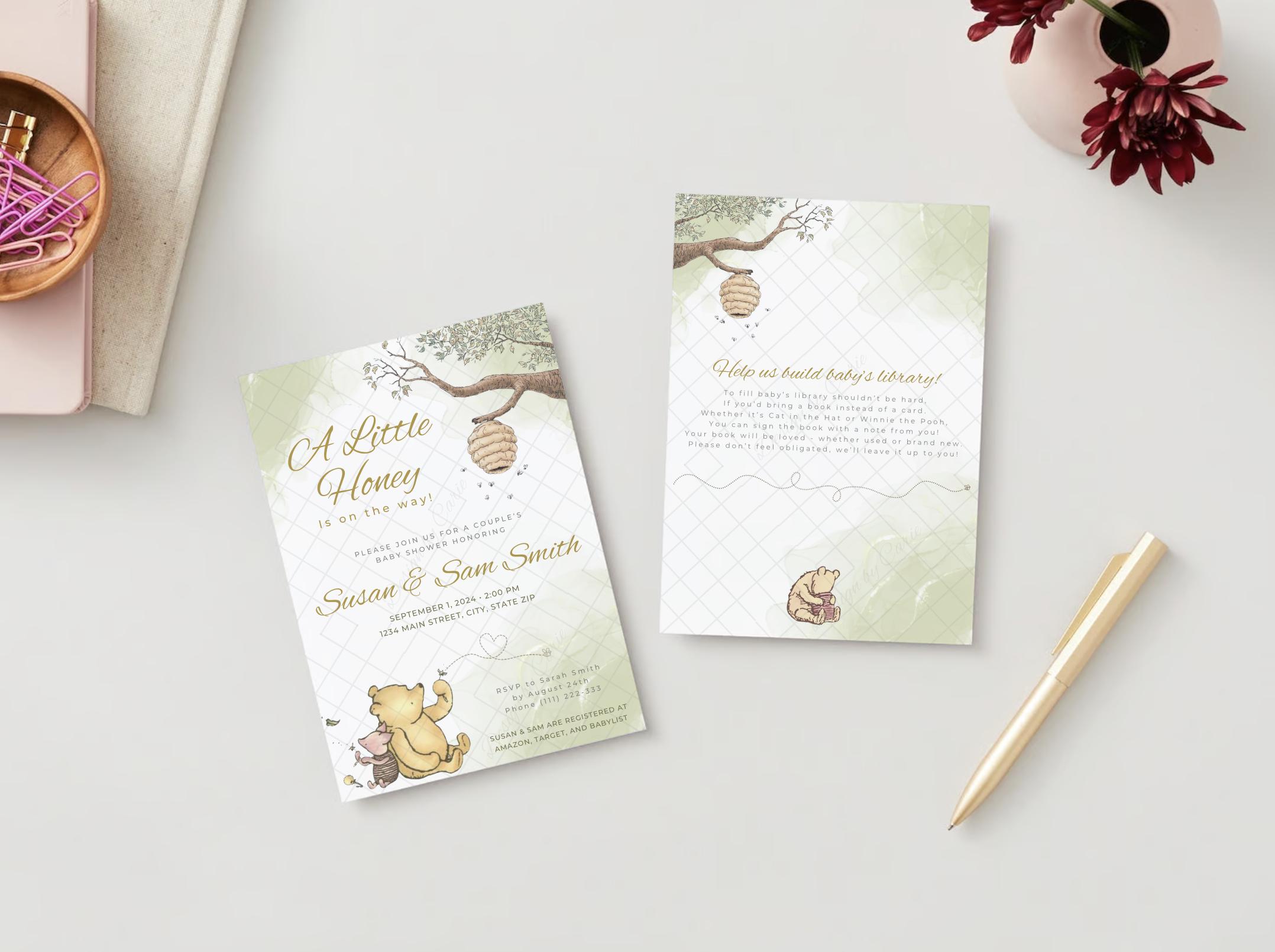 Winnie the Pooh Baby Shower Invitation - Thumbnail 3