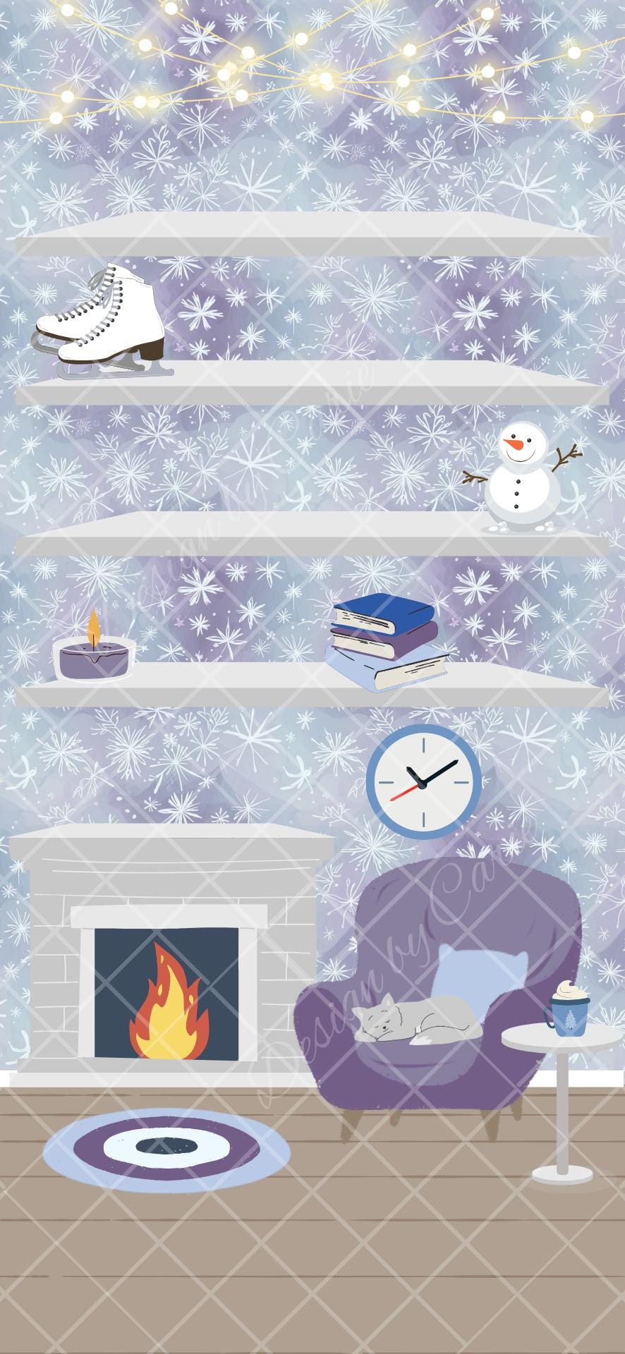 Seasonal iPhone Bookshelf Backgrounds - Thumbnail 3