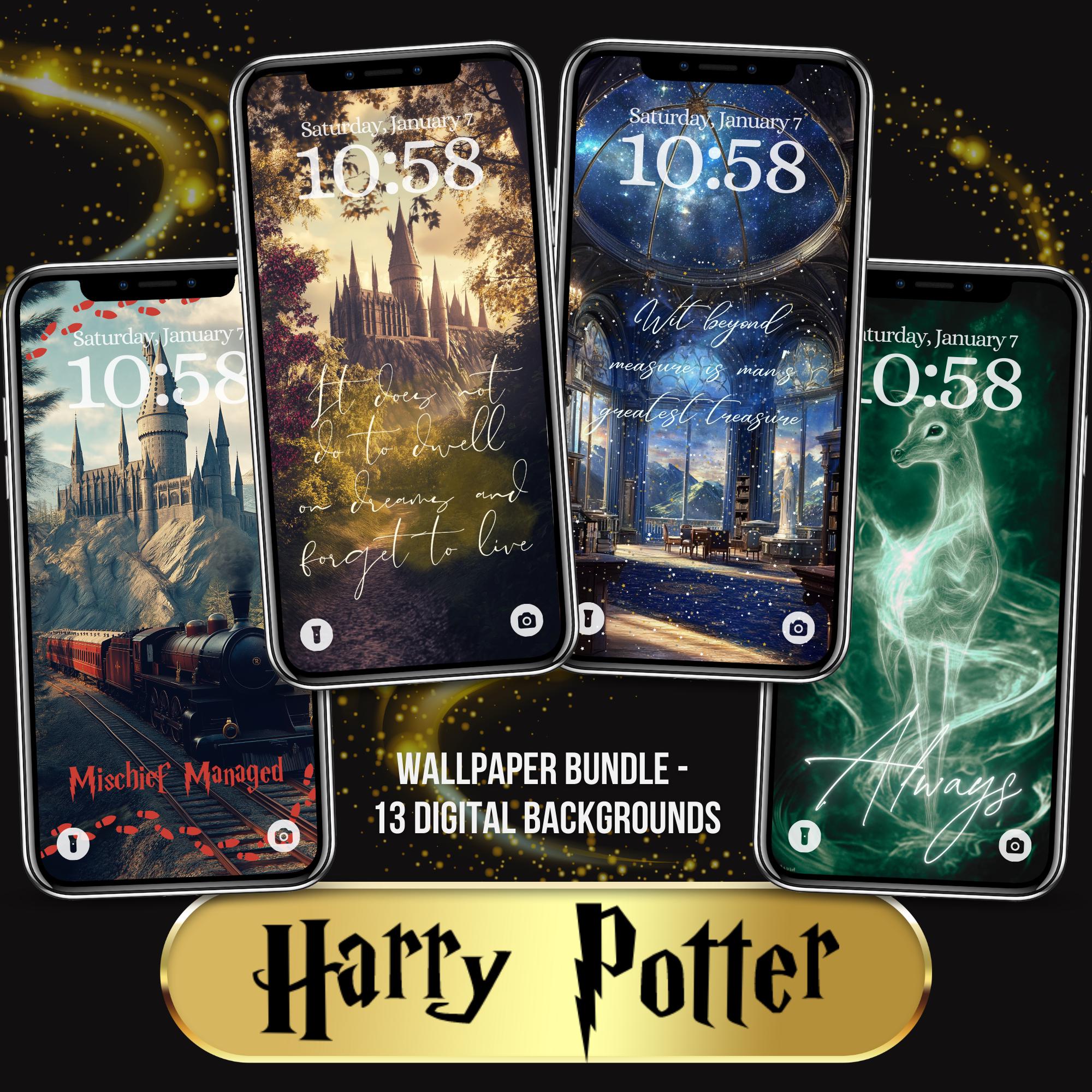 Harry Potter Wallpaper Set for iPhone and Android - Featuring Favorite Book Quotes