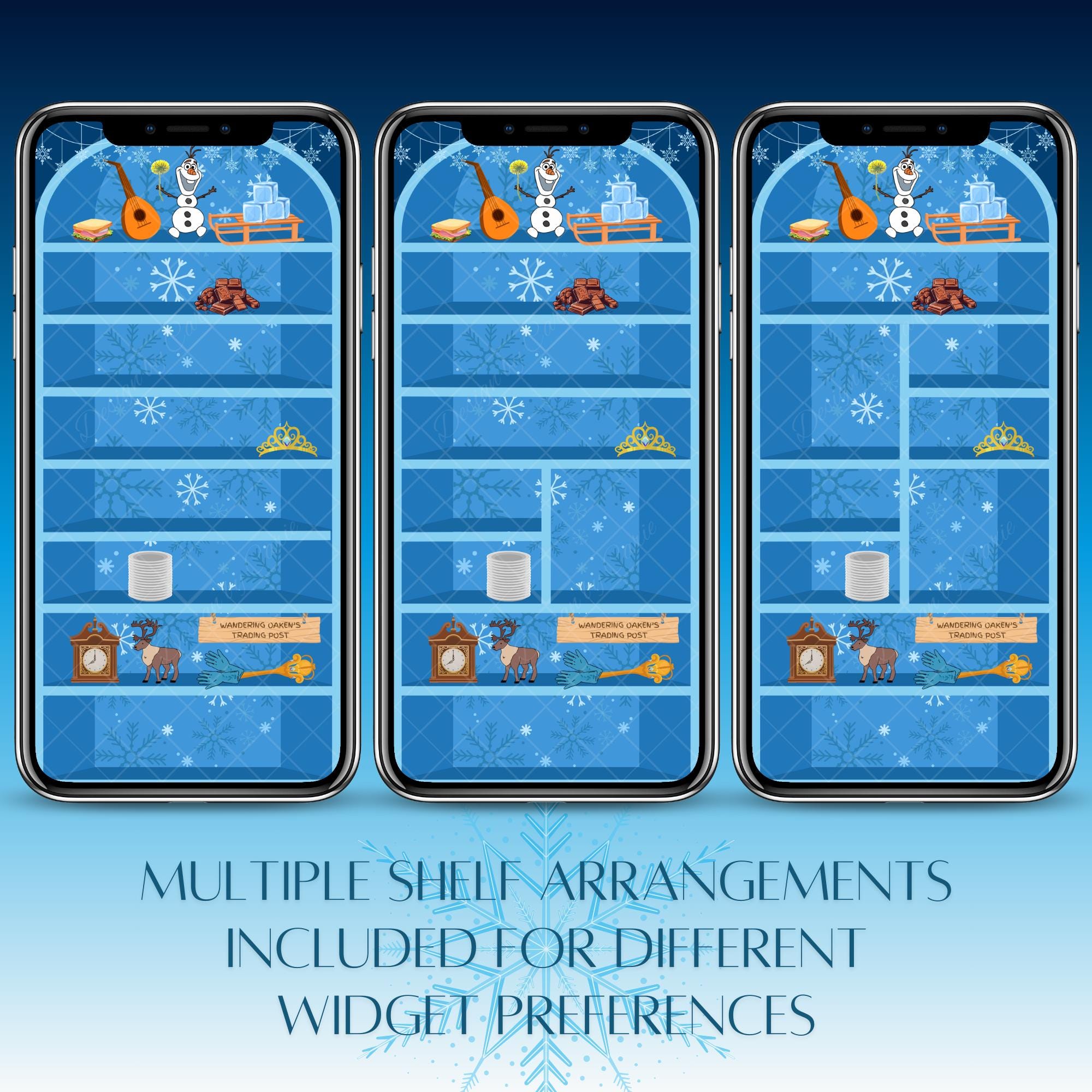 Disney's Frozen iPhone iOS 18 Bookshelf Background & Lockscreen Set - Thumbnail 3