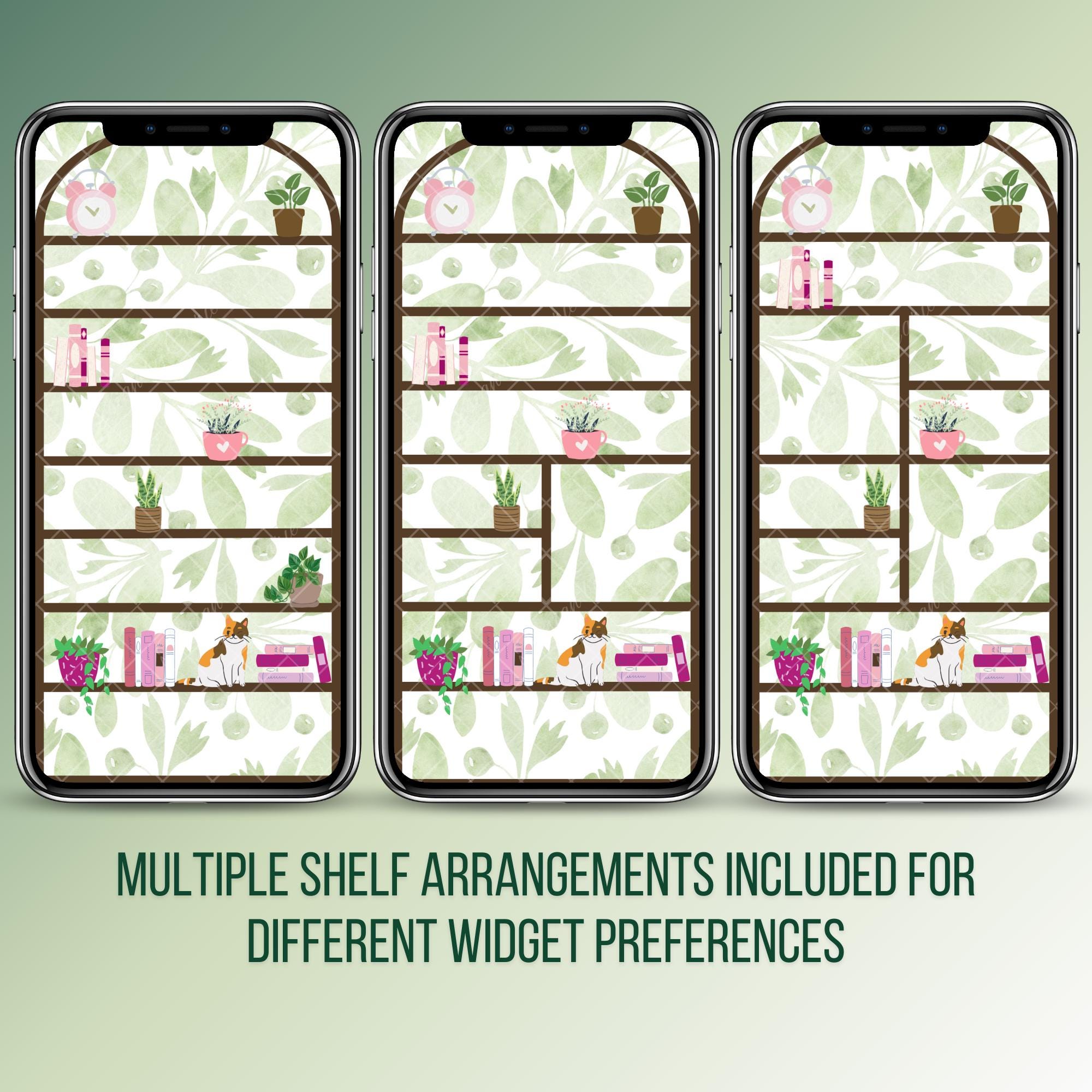 Plant Lover’s iPhone Bookshelf Backgrounds & Lockscreen Set - Thumbnail 2