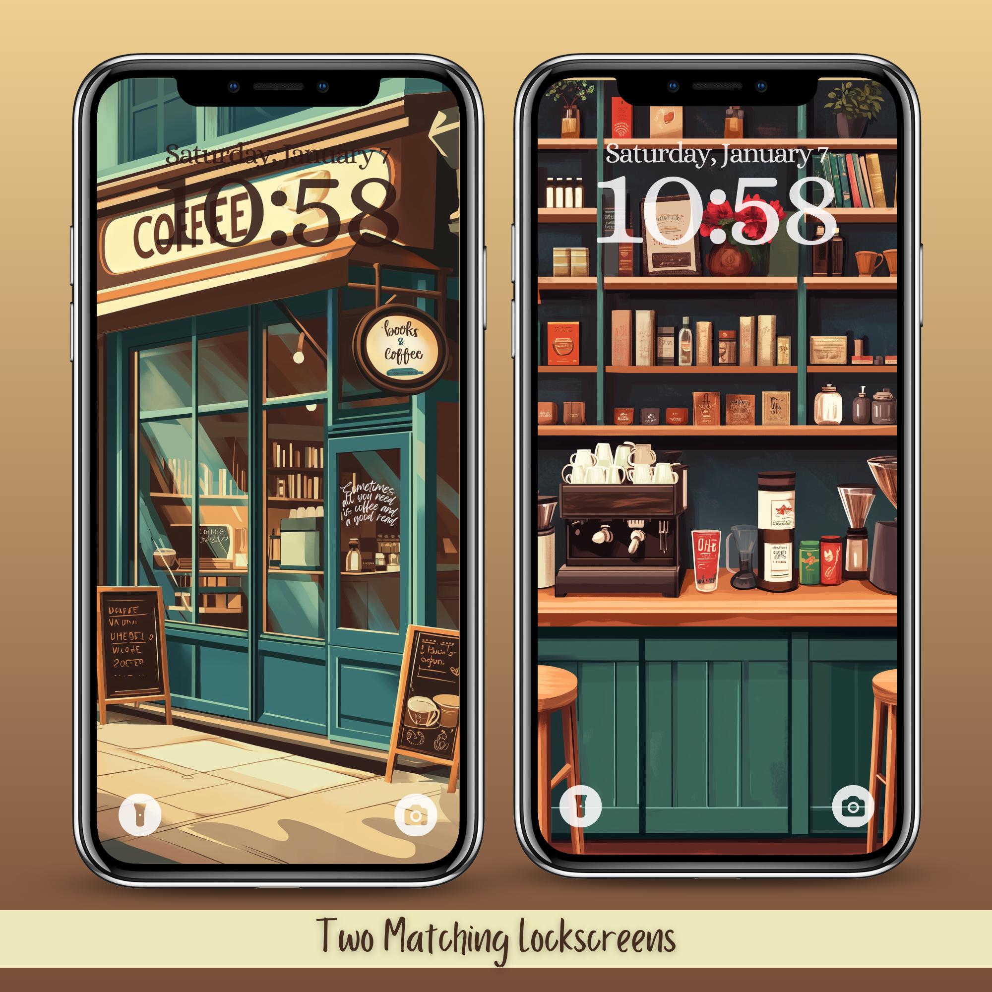 Coffee Shop iPhone Bookshelf Backgrounds - Thumbnail 3