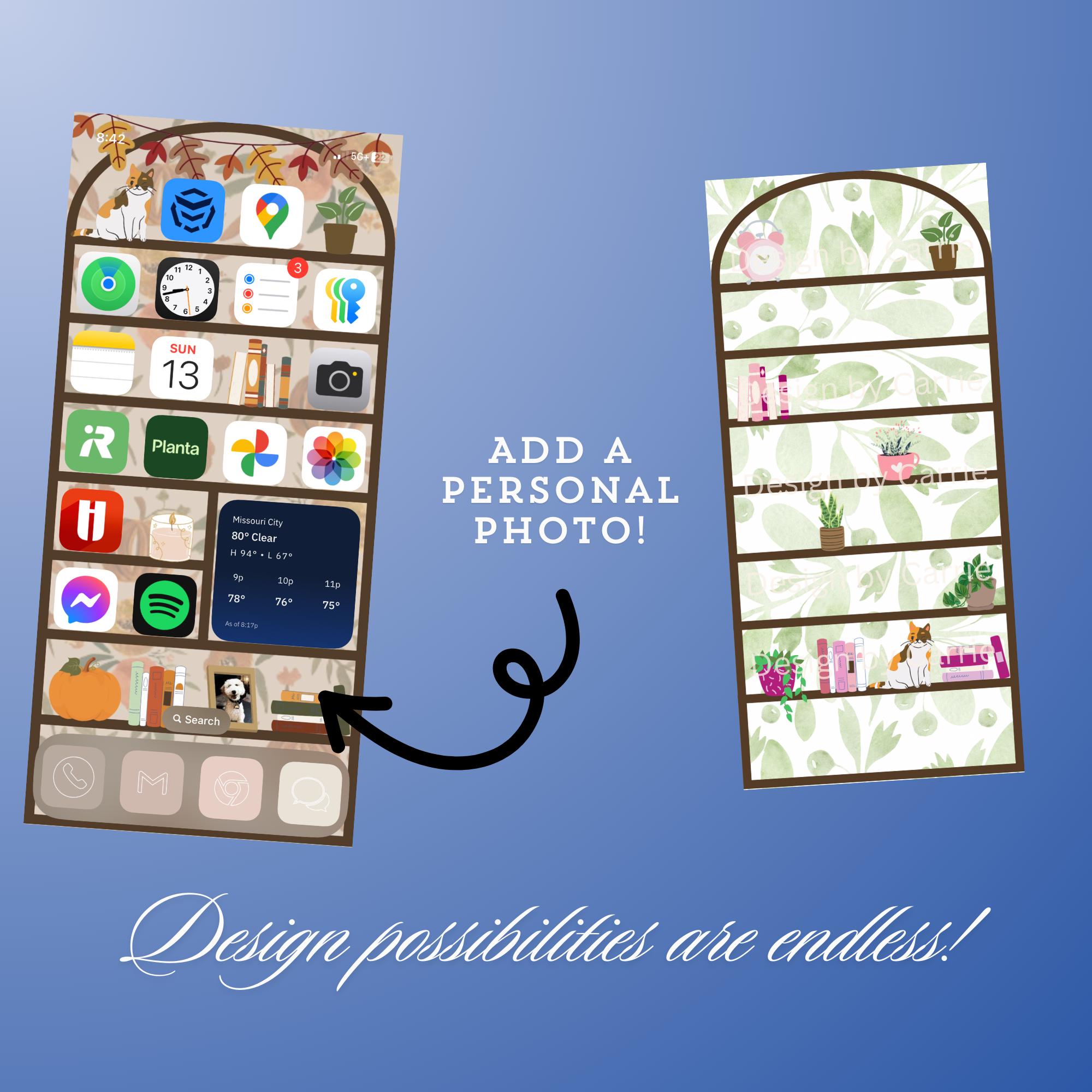 iPhone Bookshelf Background Templates - Thumbnail 3