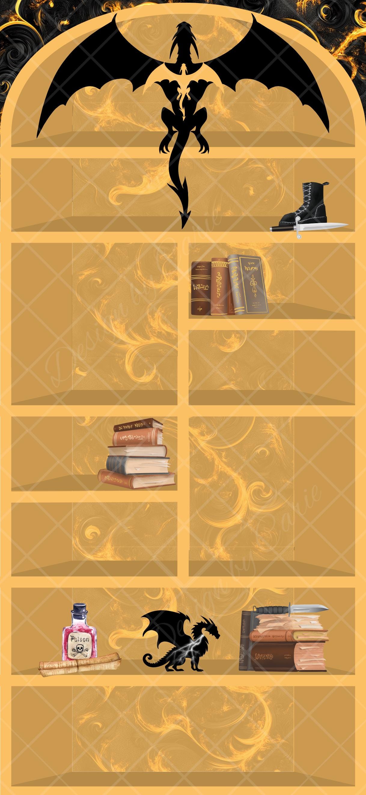 Fourth Wing iPhone Bookshelf Backgrounds and Matching Lockscreen with Book Quote - Thumbnail 7
