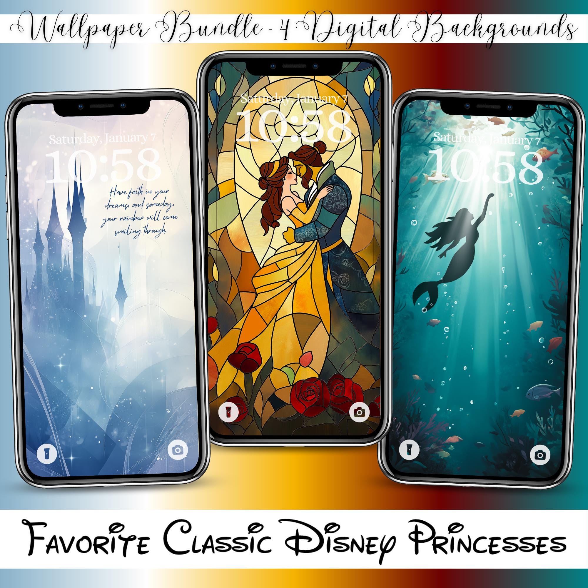 Disney Princesses Phone Backgrounds - Image 1