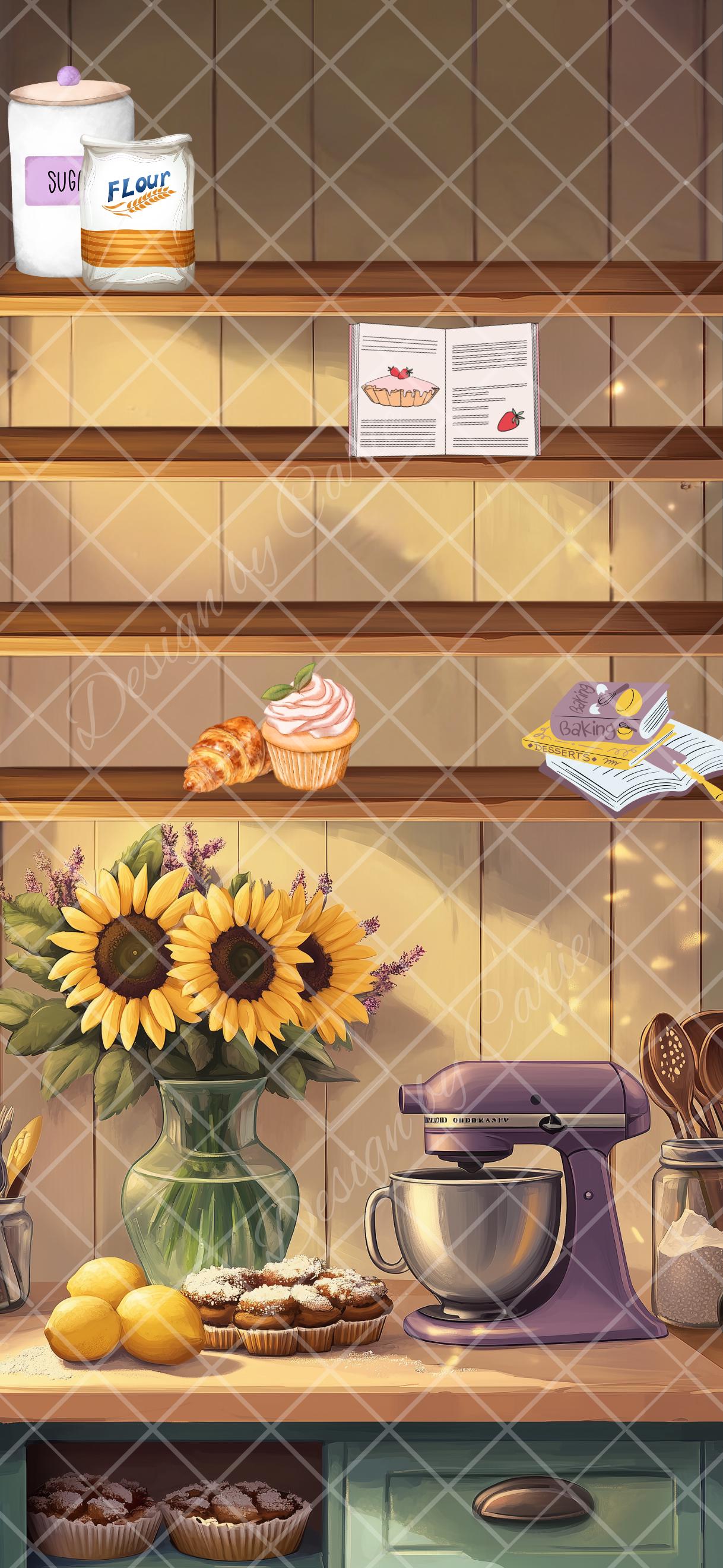 Classic Bakery iPhone iOS18 Bookshelf Backgrounds & Matching Lockscreens - Thumbnail 4