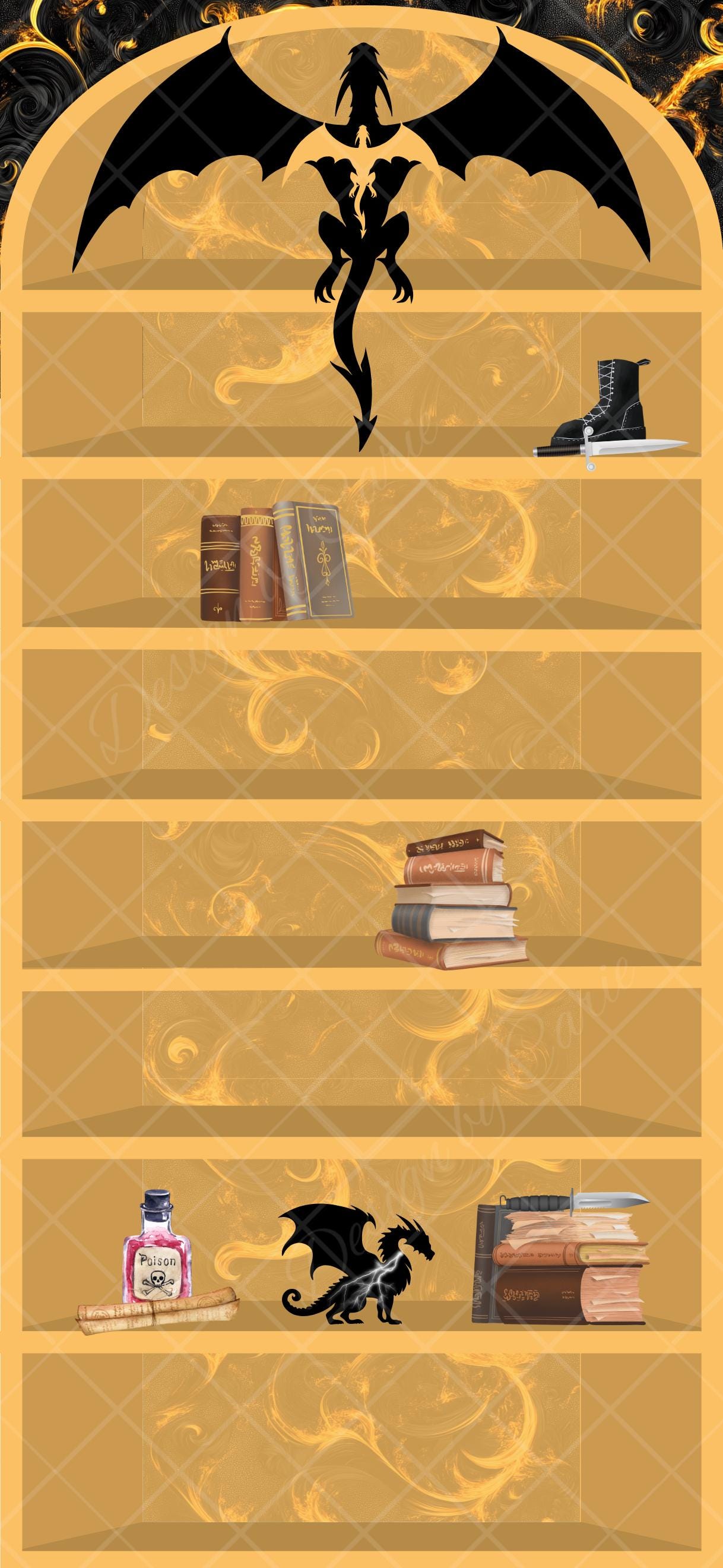 Fourth Wing iPhone Bookshelf Backgrounds and Matching Lockscreen with Book Quote - Thumbnail 5