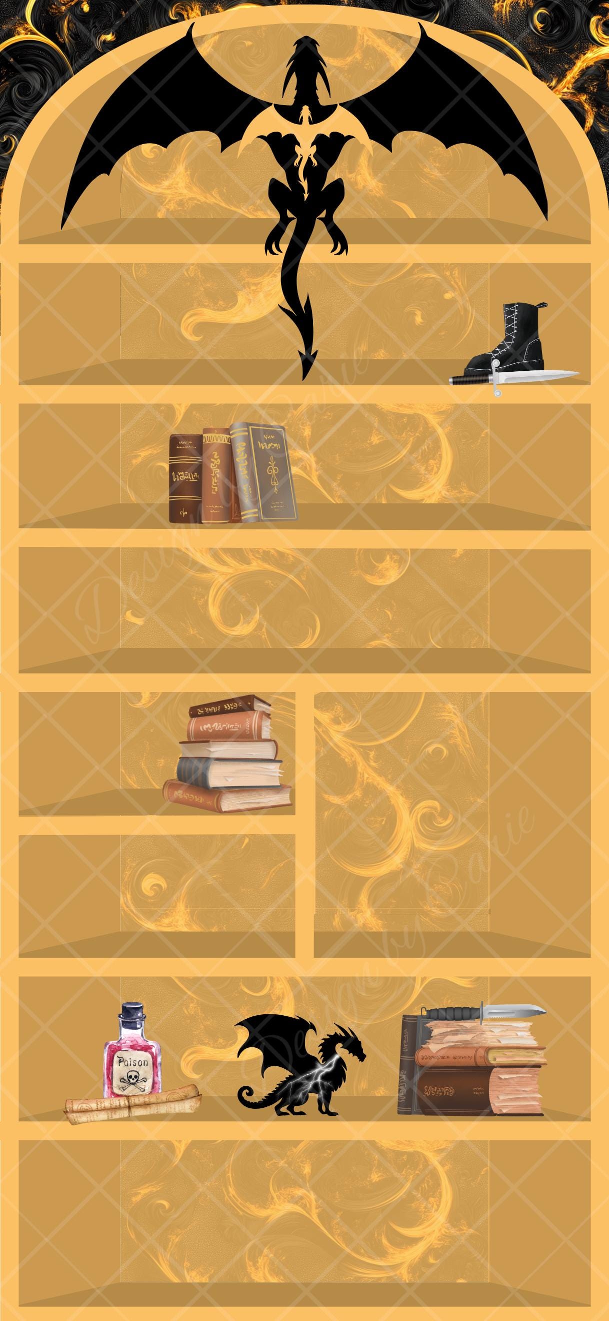 Fourth Wing iPhone Bookshelf Backgrounds and Matching Lockscreen with Book Quote - Thumbnail 6