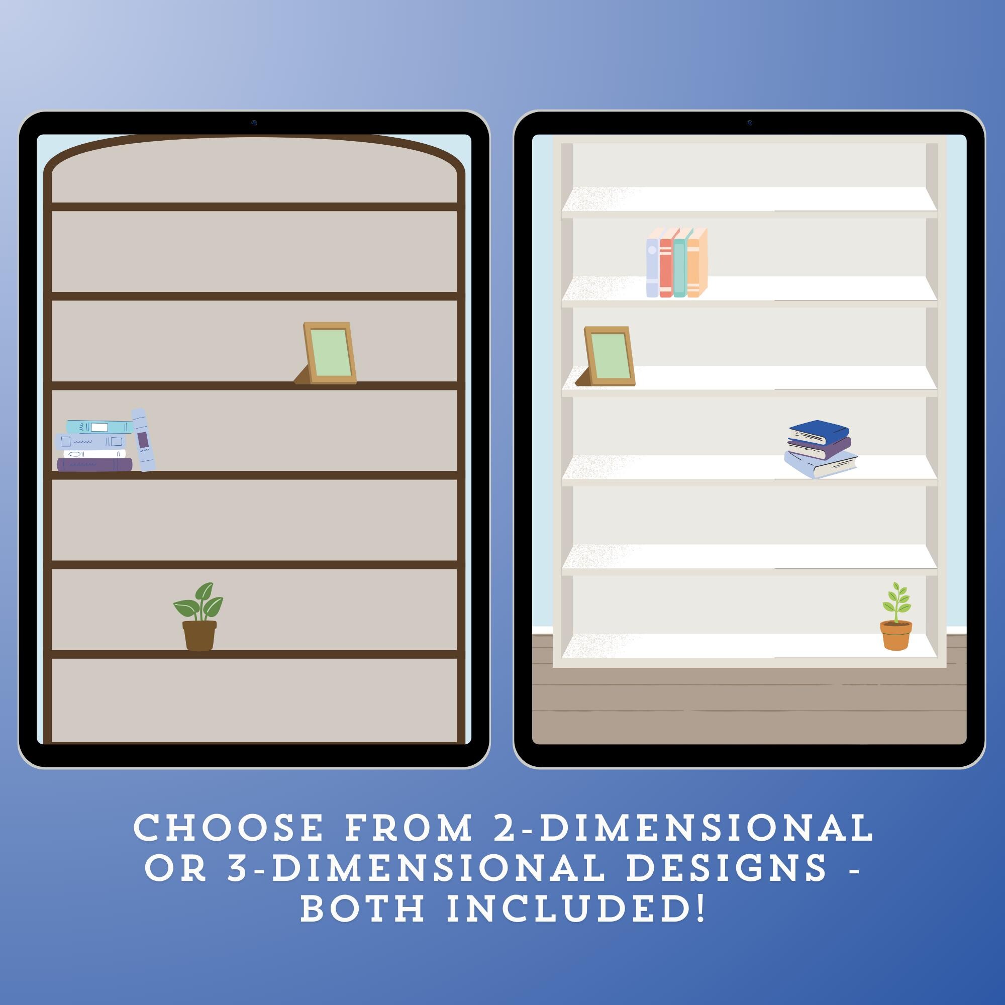 iPad Bookshelf Background Templates - Thumbnail 2