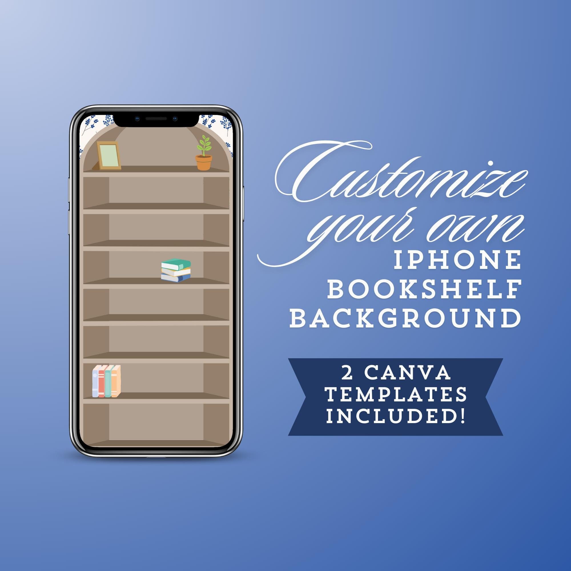 iPhone Bookshelf Background Templates - Image 1