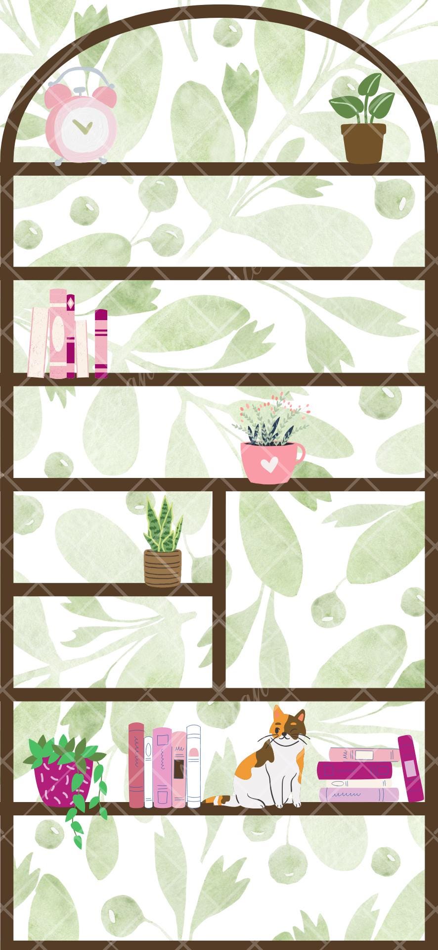 Plant Lover’s iPhone Bookshelf Backgrounds & Lockscreen Set - Thumbnail 5