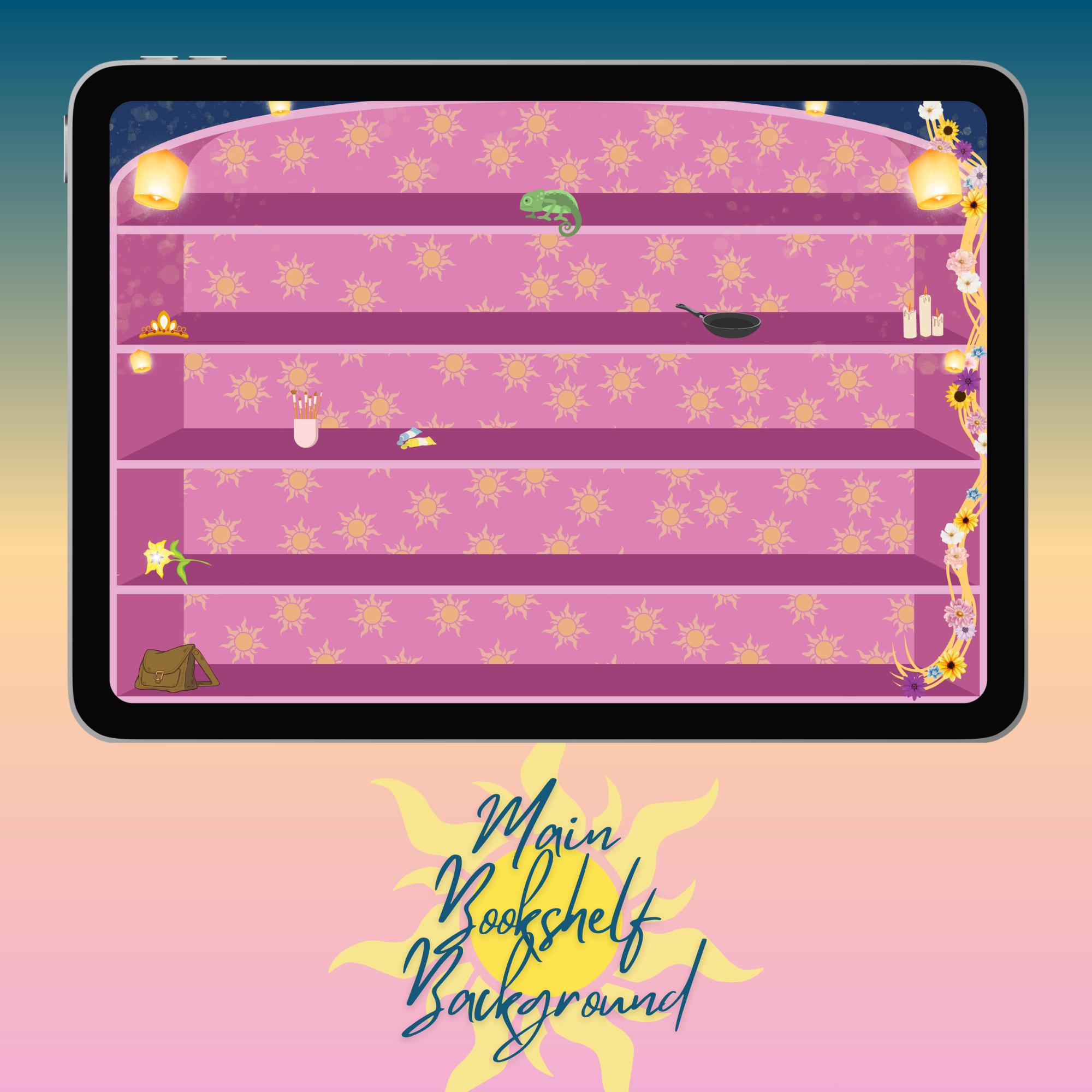 Rapunzel iPad Bookshelf Backgrounds - Thumbnail 2