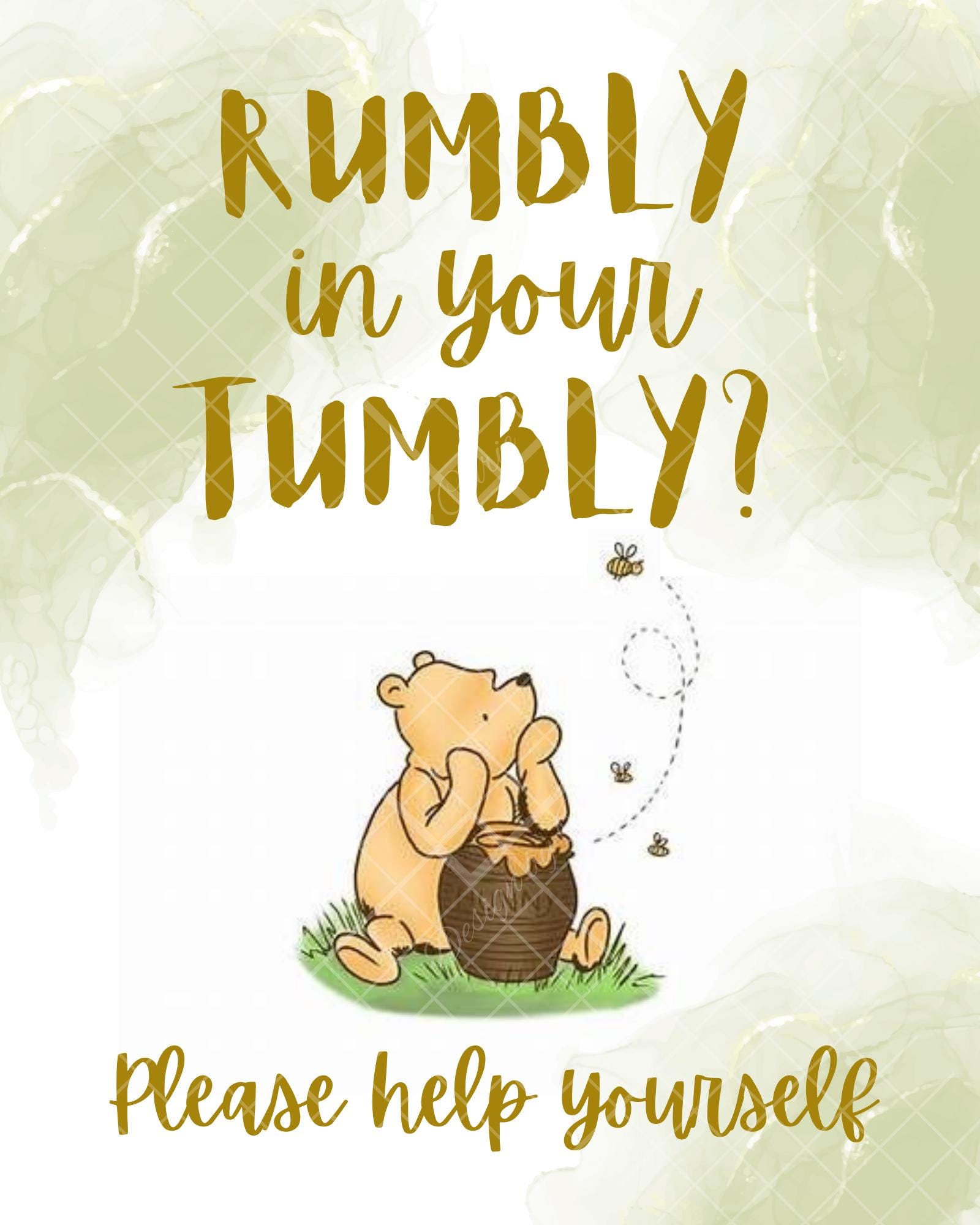 Winnie the Pooh Baby Shower Signs - Thumbnail 3