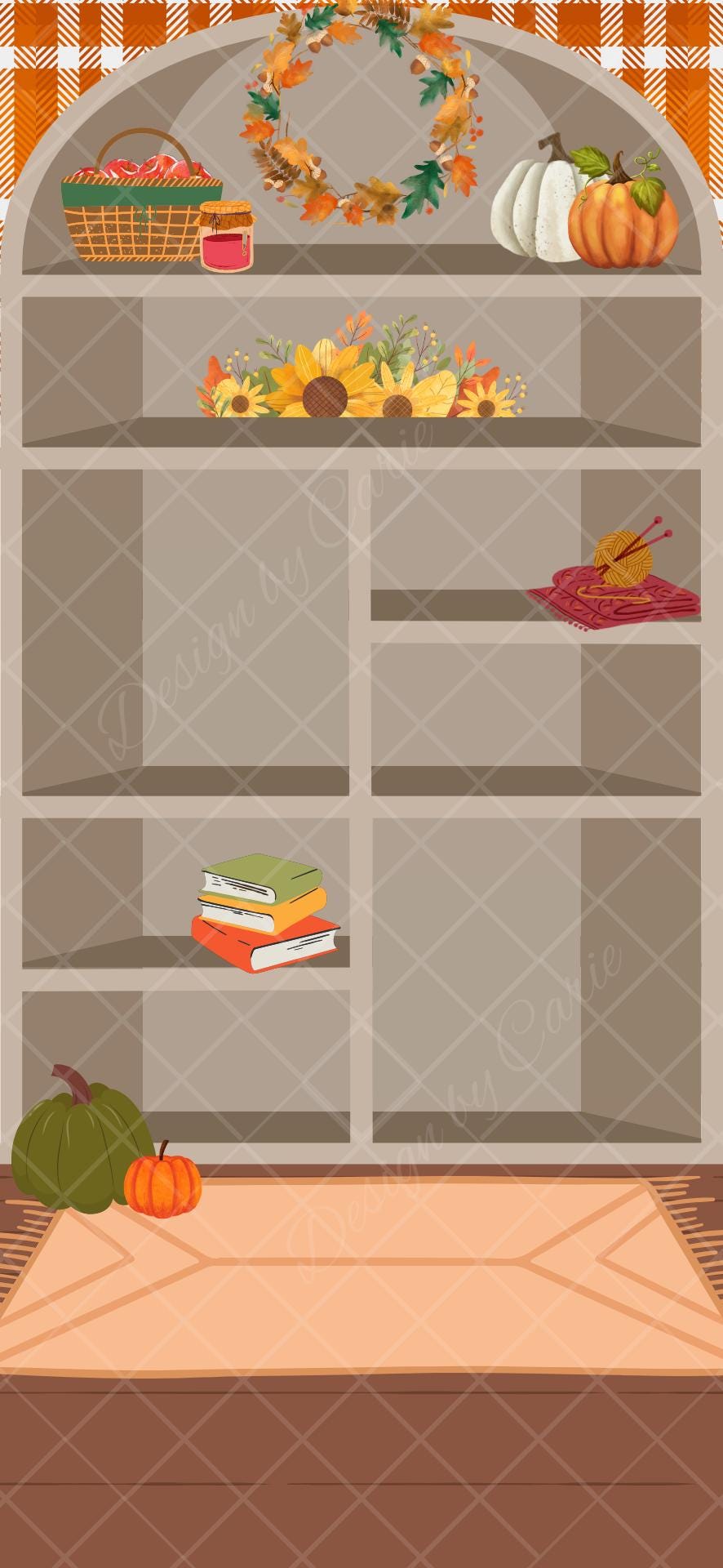 Cozy Fall iPhone Bookshelf Backgrounds - Thumbnail 5