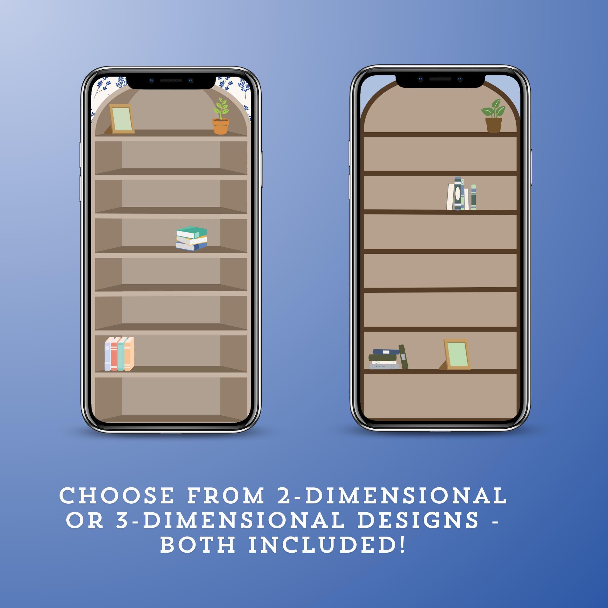 iPhone Bookshelf Background Templates - Thumbnail 2