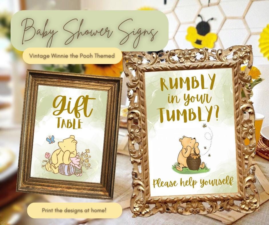 Winnie the Pooh Baby Shower Signs - Image 1