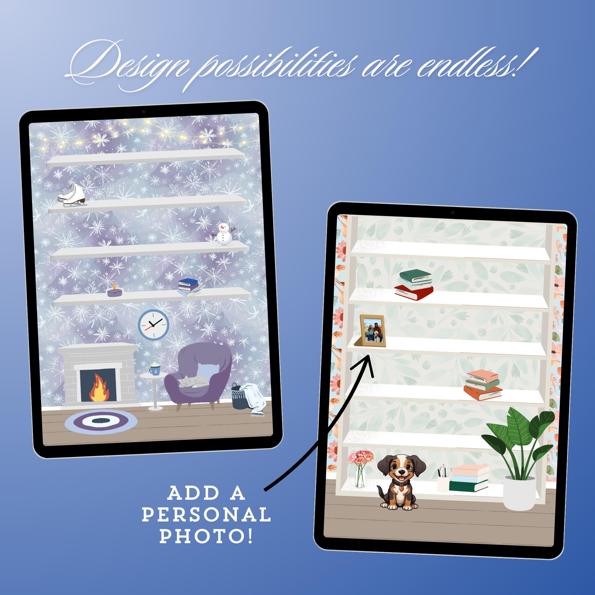 iPad Bookshelf Background Templates - Thumbnail 3