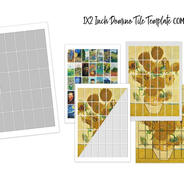 1x2 Inch Domino Tile Template Blank • Digital Design Resource •  PSD PNG Overlay JPG • Print On Demand Design • Commercial Use Graphic