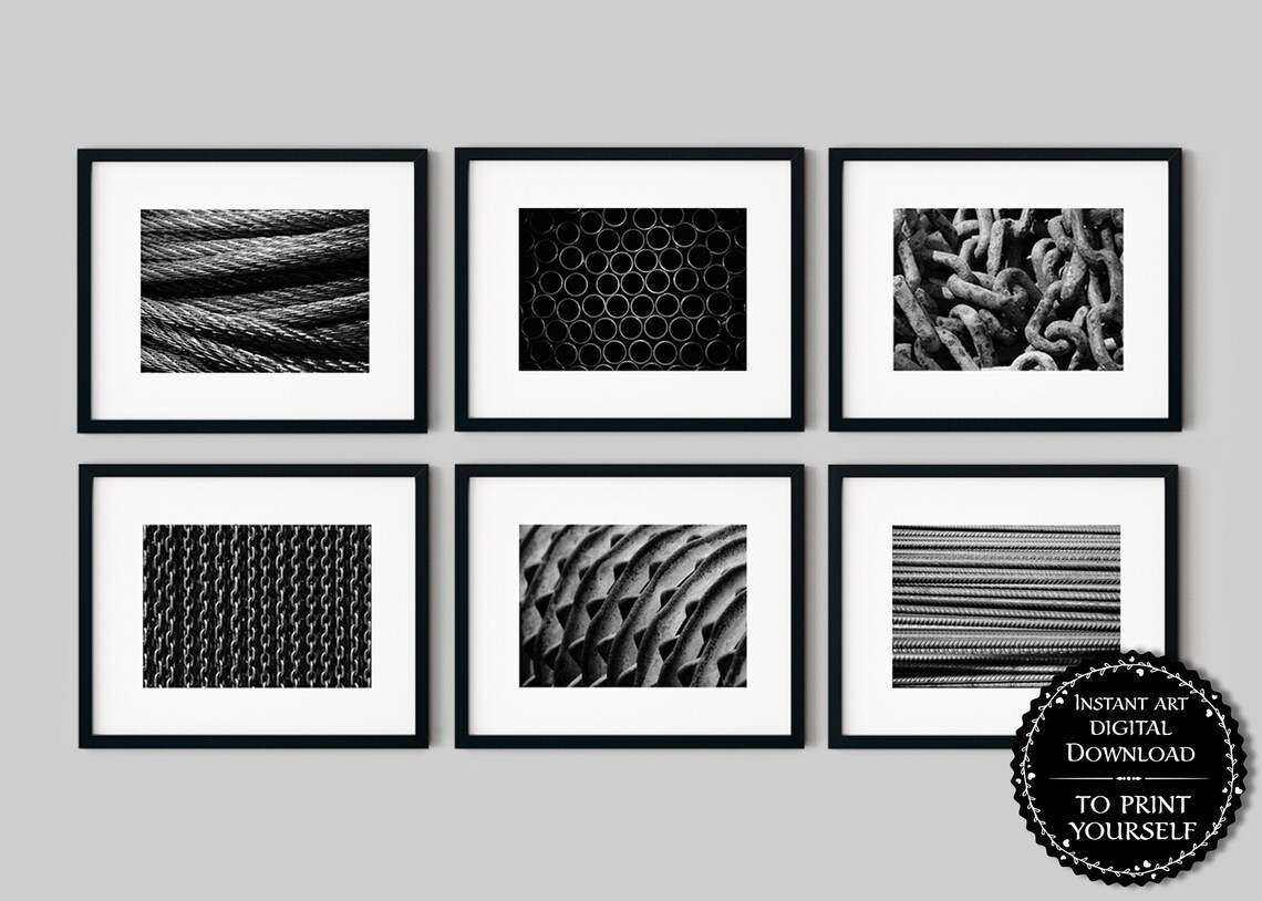 Industrial Black & White Art Photography Minimalist Wall Art | Etsy
