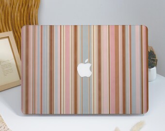 Pastel Stripes Hard Matte MacBook Case, MacBook Neo A18 2026, Pro 13/14/15/16 ,Air 11/13/15 2025, Ret 13/15 Frosted Surface Protect Cover