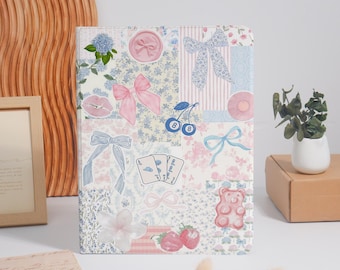 Blaue Schleifen, iPad Hülle, iPad 10 10.9" 2022, iPad Air 2026 , iPad Pro 2024 2025, iPad mini 6 Case, iPad Cover,Book & Flip