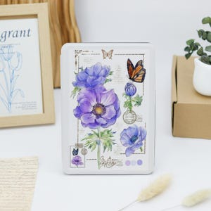 Purple Flowers 2024 KPW6 Kindle 6&quot; Paperwhite 6.8&quot; 7&quot; 10th 11th 12th  Case, Personalized Kindle Colorsoft,Kindle basic, Paperwhite cover
