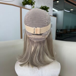 Golden Rooted Balayage Short Straight Bob Wig 100% Real Human Hair, Pre-Bleached Knots image 15