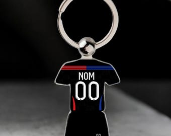 Porte-clés Maillot Rennes 2024 – Personnalisable Nom/numéro, Impression Sublimation Durable