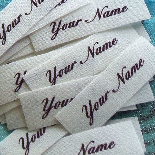 85 - 1/2" x 1 1/2" Sew On Cotton Fabric Clothing Labels White Name Tags Personalized Identification Craft Supply