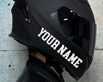 Custom name Motorcycle helmet sticker / decal / waterproof vinyl decor / moto sticker / 2pcs.