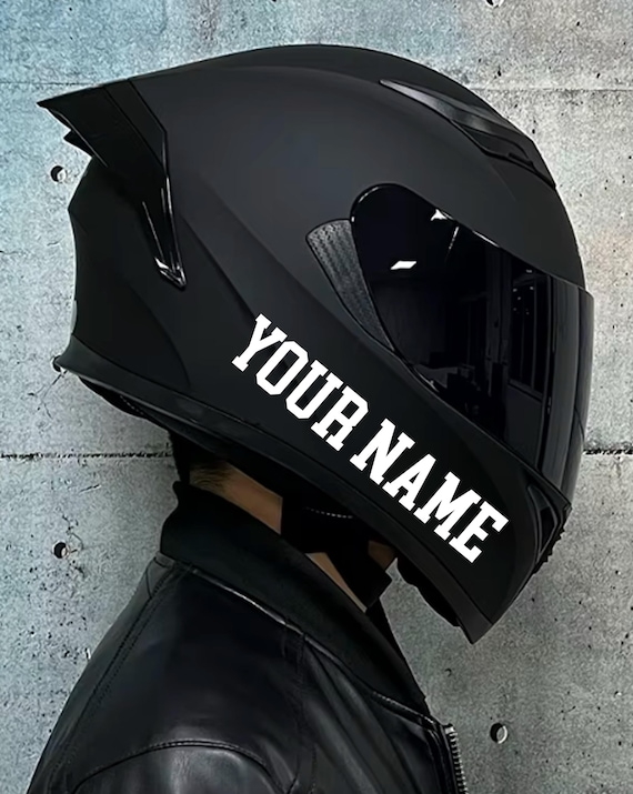 custom motorcycle helmets with name Custom Name Motorcycle Helmet Sticker / Decal / Waterproof Vinyl Decor /  Moto Sticker / 2pcs